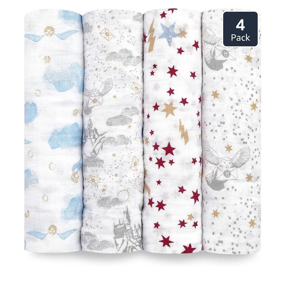 Aden + Anais - 4 Set - Harry Potter Large Swaddle Blankets